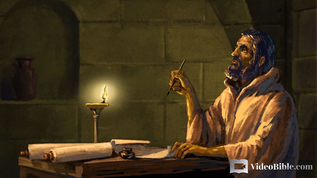 Jude (brother of jesus) writing the letter of Jude